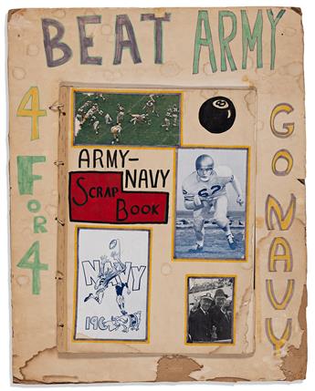 (SPORTS--FOOTBALL.) Illustrated scrapbook of the 1962 Army-Navy game, featuring Roger Staubach.